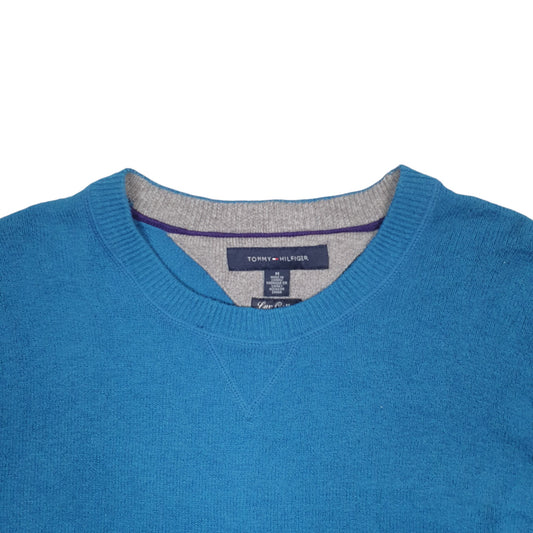 Mens Blue Tommy Hilfiger  Crewneck Jumper
