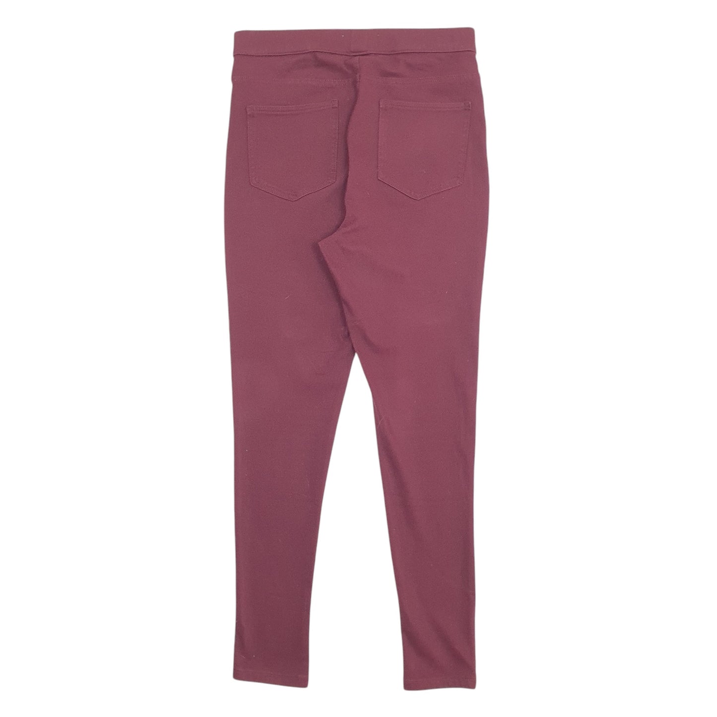 Womens Burgundy M&S Jeggings Stretch Fit Jogger Trousers