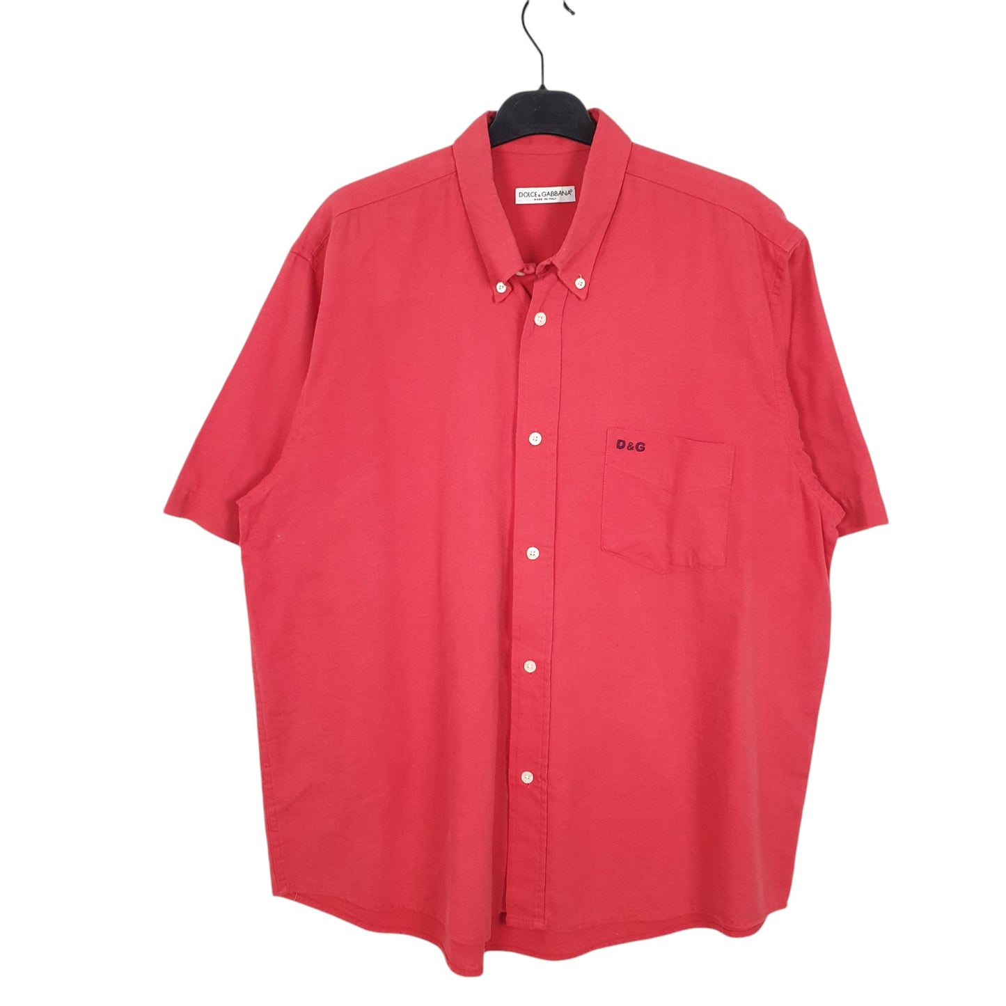 Mens Red Dolce & Gabbana D&G Made In Italy Short Sleeve Shirt