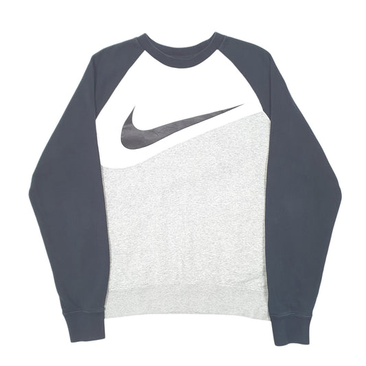 Mens Grey Nike Swoosh Crewneck Jumper