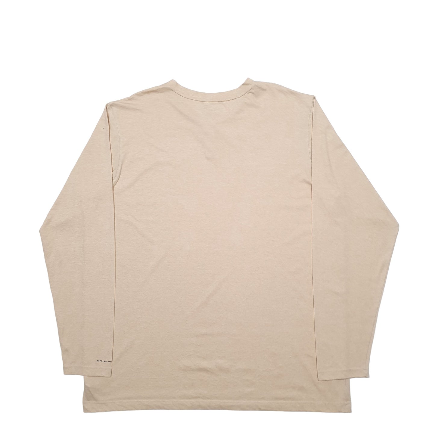 Mens Cream Columbia Sportswear  Long Sleeve T Shirt