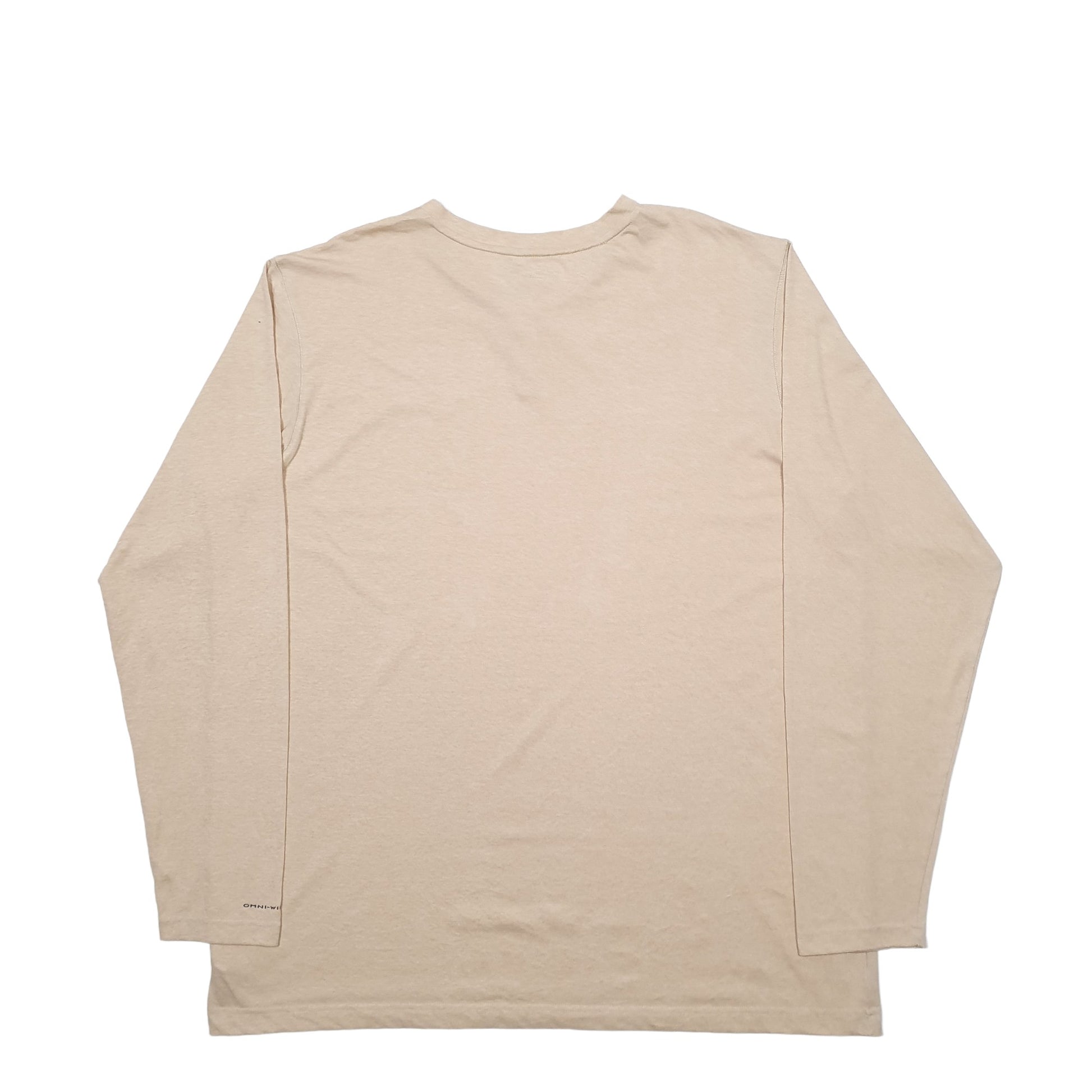 Mens Cream Columbia Sportswear  Long Sleeve T Shirt