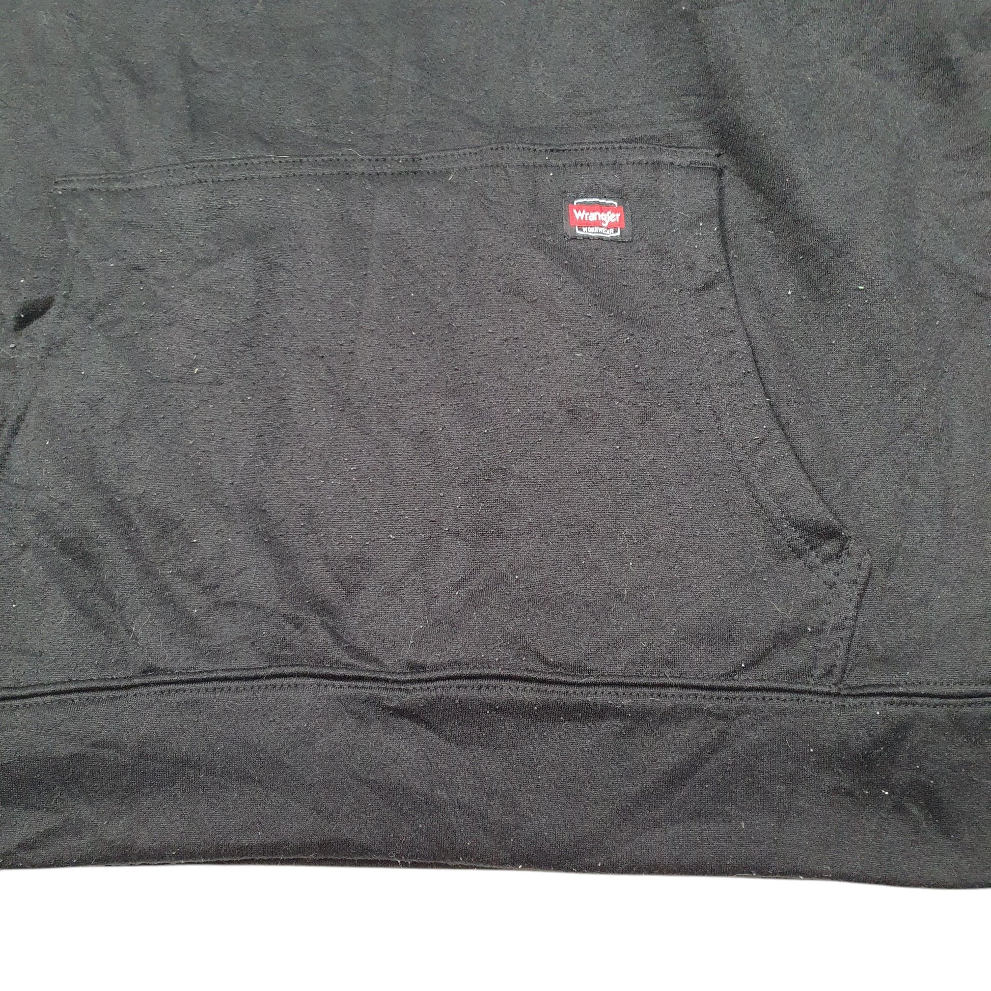 Mens Black Wrangler Workwear Fleece lined Hoodie Jumper