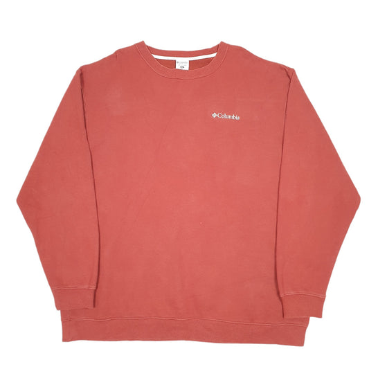 Mens Red Columbia Sportswear  Crewneck Jumper