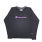 Womens Black Champion Spellout Crewneck Jumper