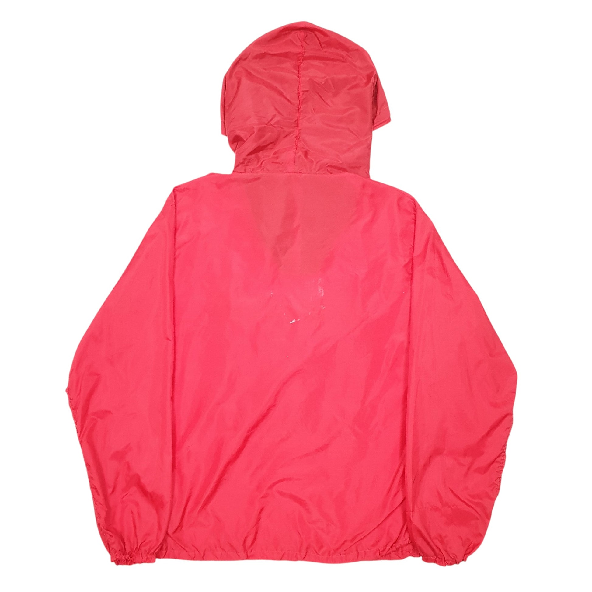 Womens Red Unbranded Vintage Smock Anorak Lightweight Pop Over V Neck Coat