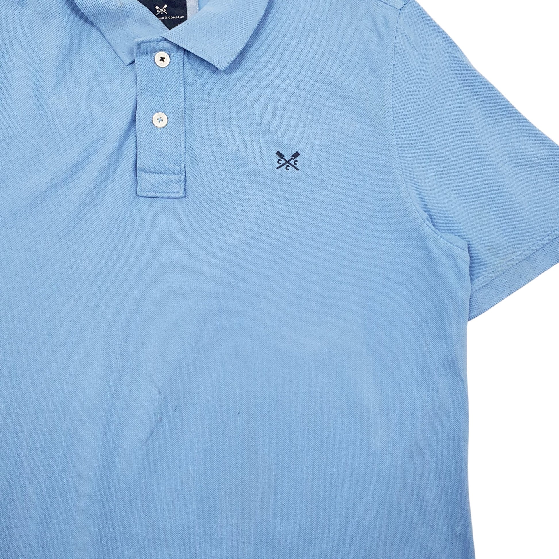 Mens Blue Crew Clothing Company  Short Sleeve Polo Shirt