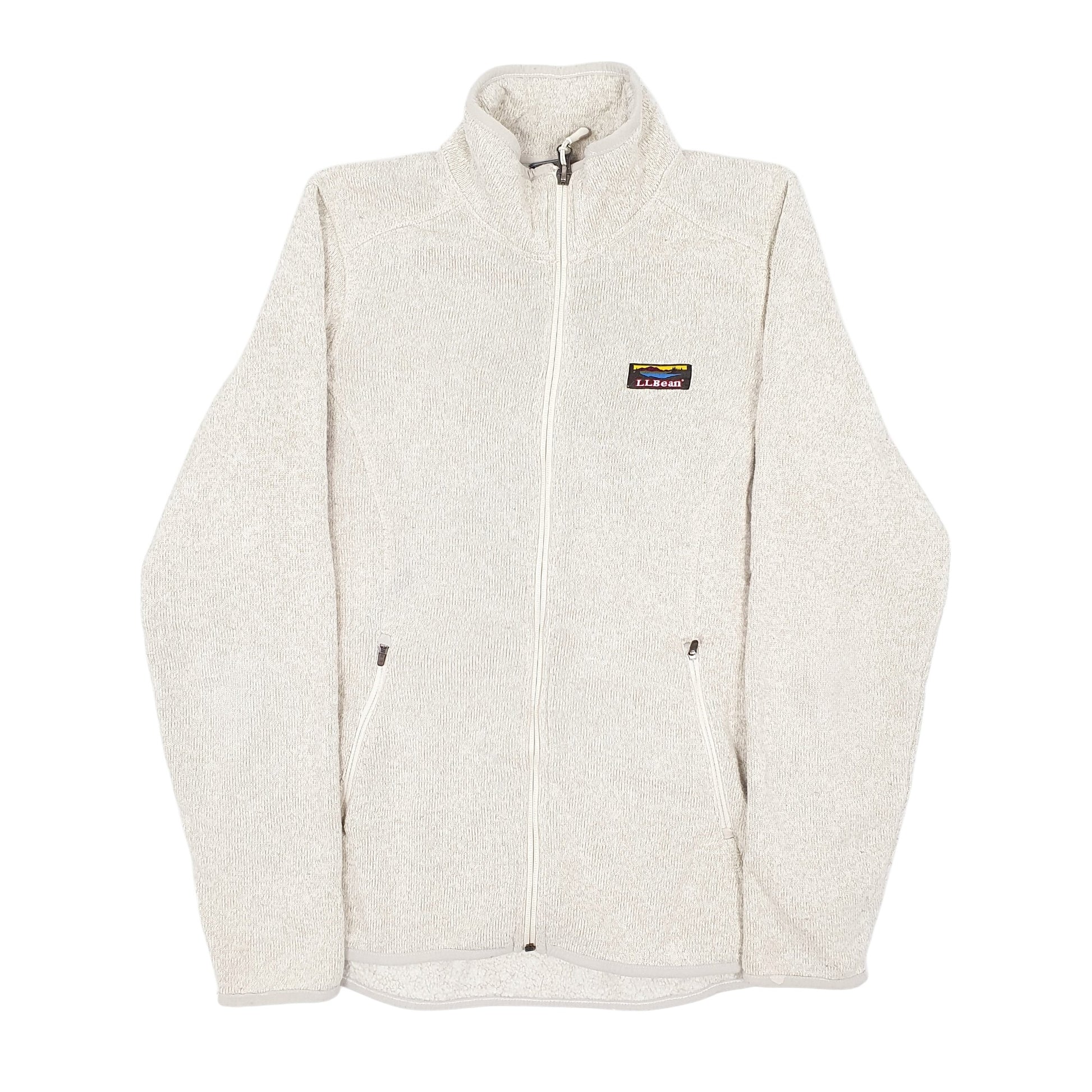 Mens Beige L L Bean  Full Zip Jumper