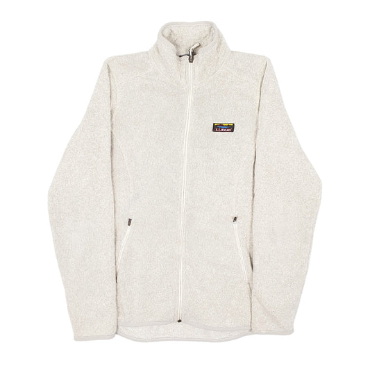 Mens Beige L L Bean  Full Zip Jumper