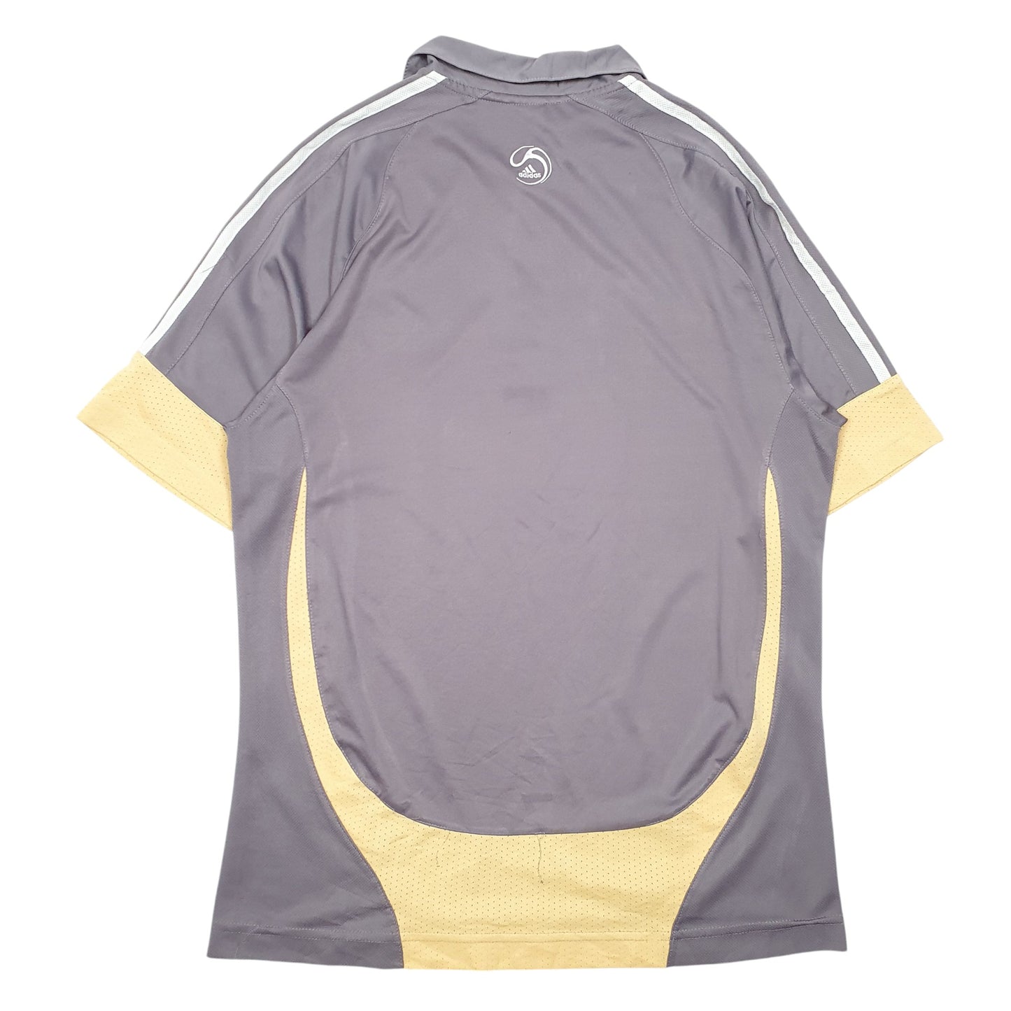 Mens Grey Adidas Active Workout Gym Short Sleeve Polo Shirt