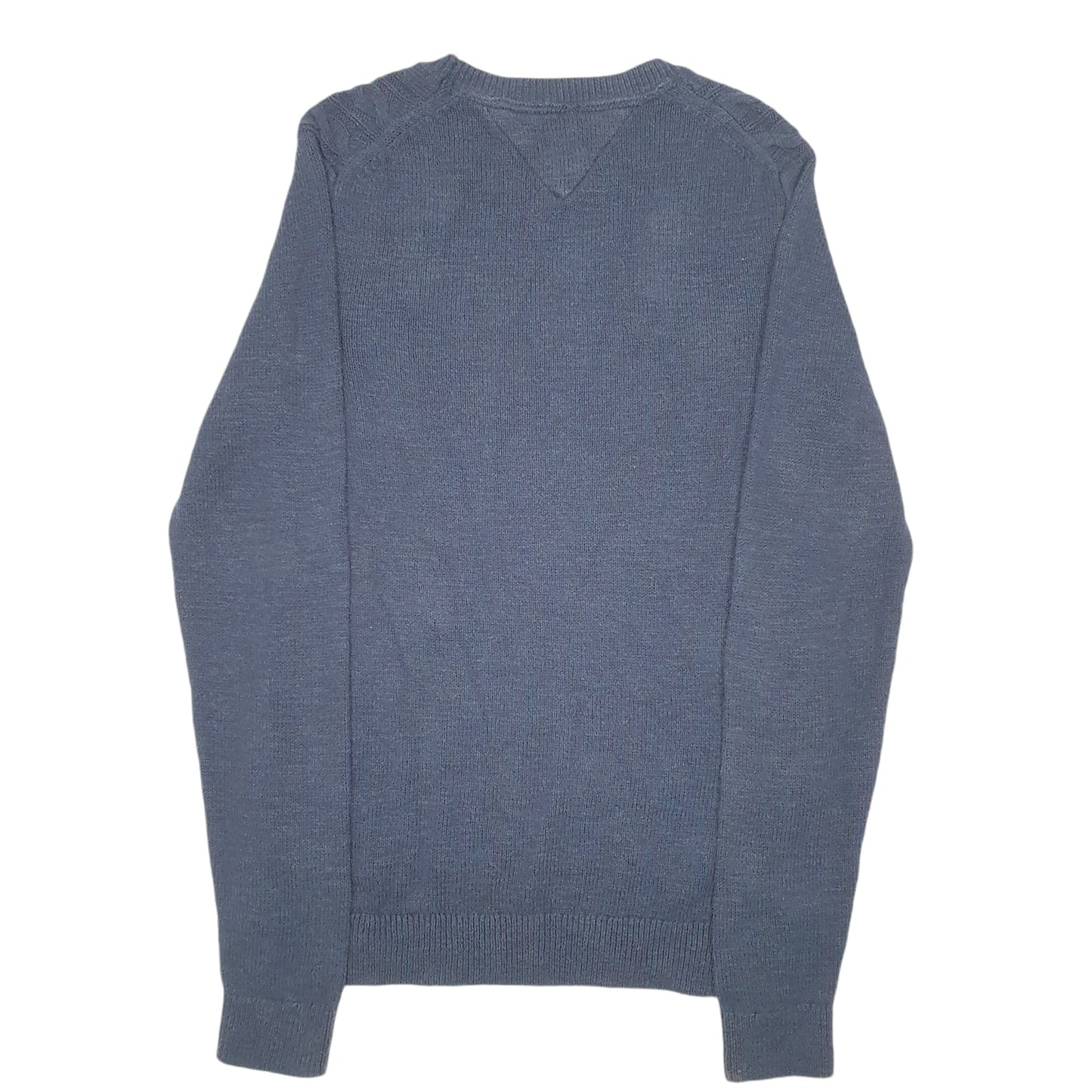 Mens Navy Tommy Hilfiger Knit Cable Crewneck Jumper