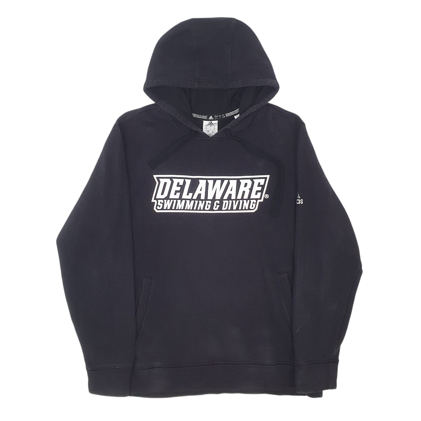 Mens Black Adidas Delaware Hoodie Jumper