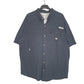 Mens Black Columbia Sportswear PFG Performance Fishing Gear Short Sleeve Shirt