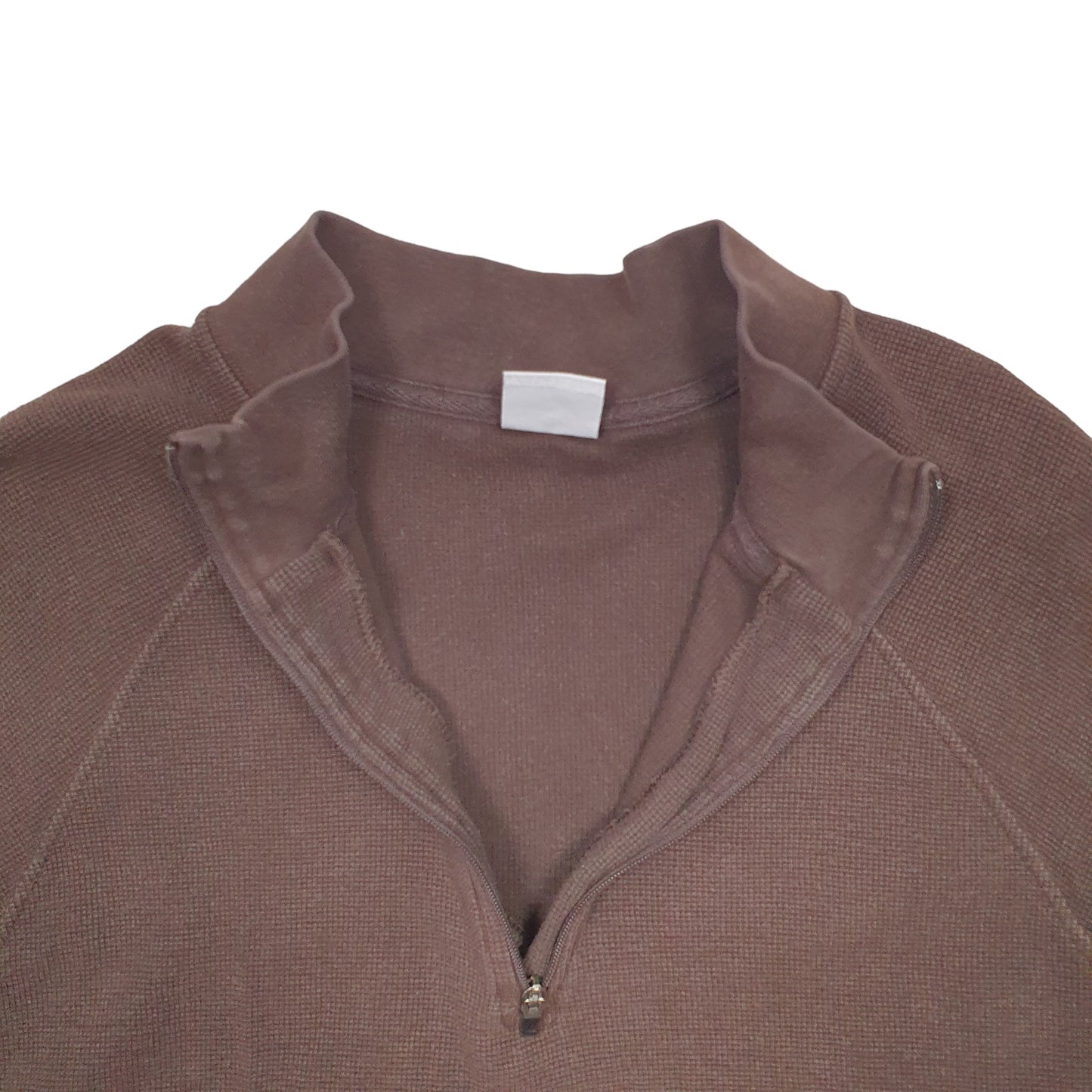 Mens Brown Carhartt Workwear Quarter Zip Jumper