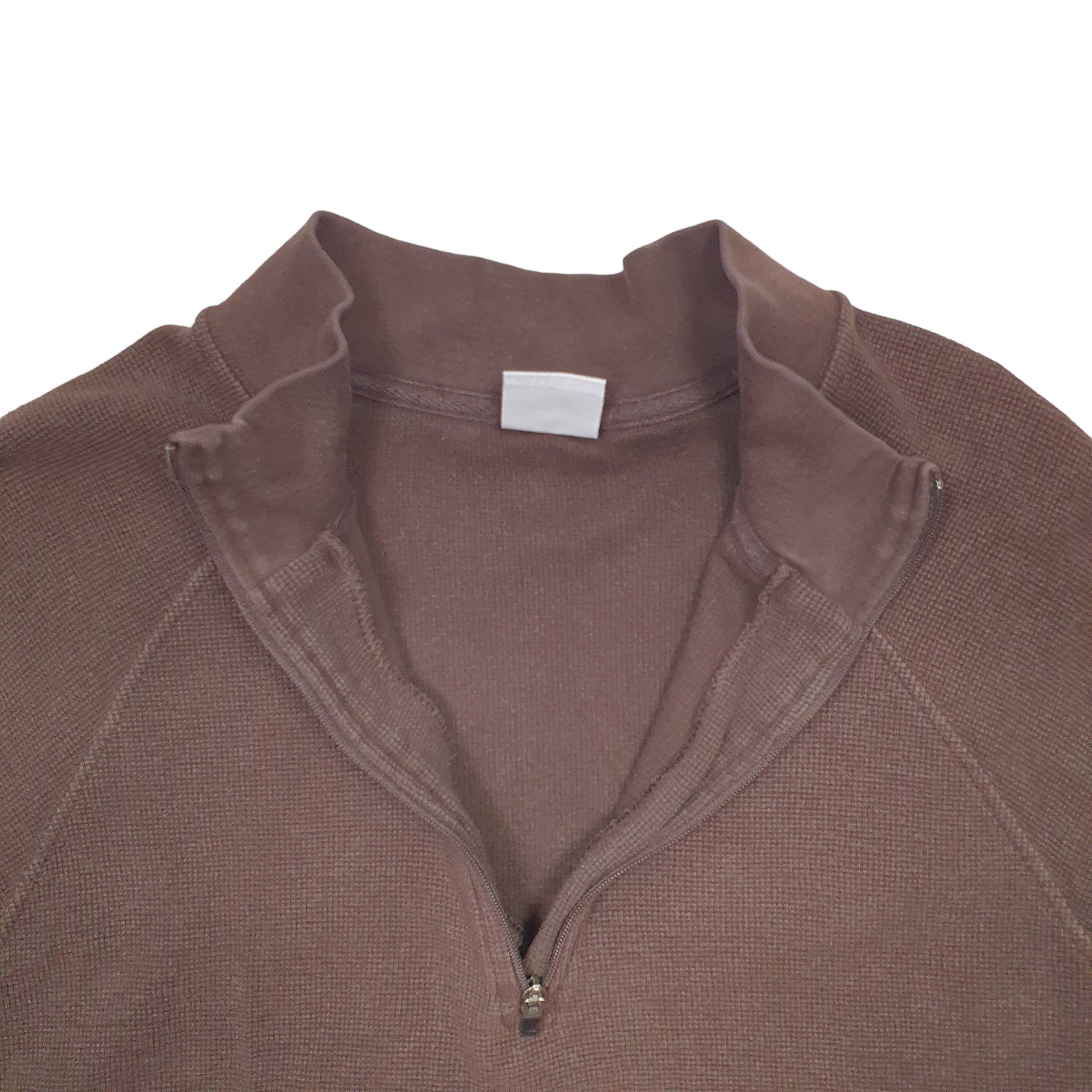 Mens Brown Carhartt Workwear Quarter Zip Jumper