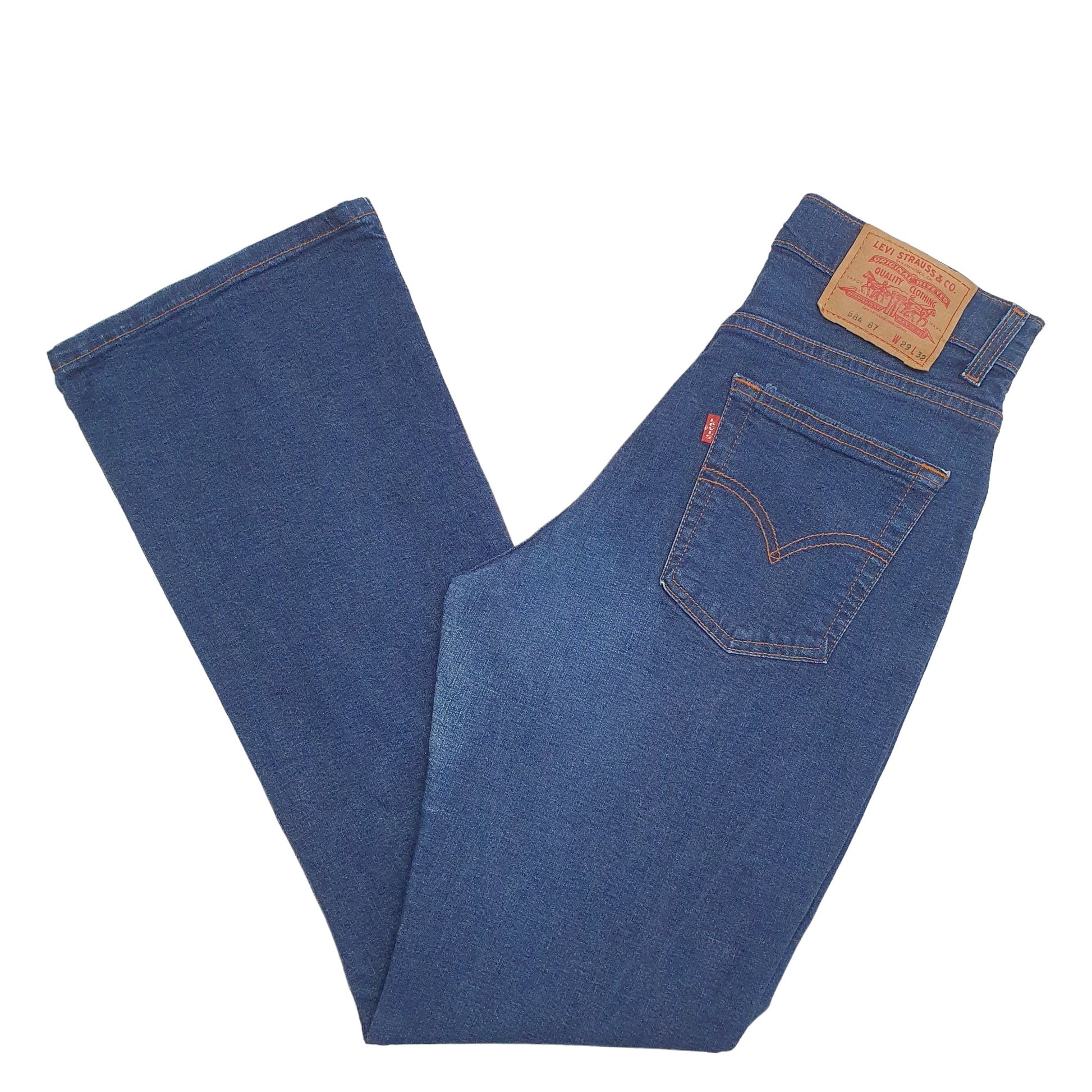 Mens Blue Levis Stretch Fit 584 JeansW29 L32