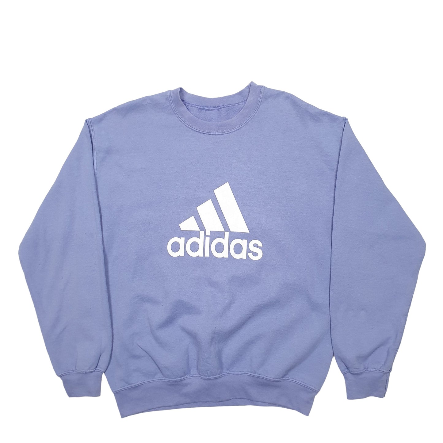Mens Purple Adidas Spellout Crewneck Jumper