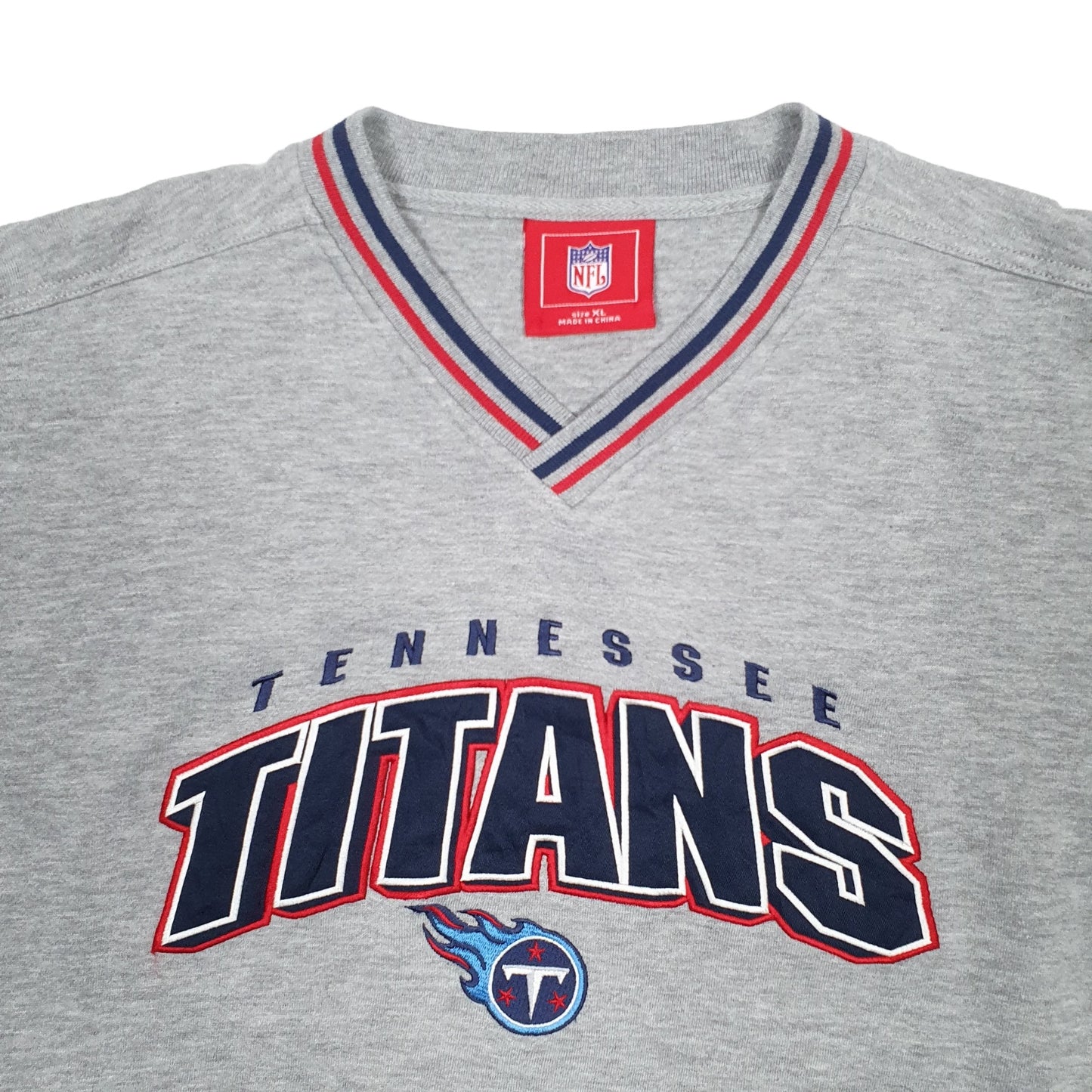 Mens Grey NFL Tenesse Titans Football Crewneck Jumper
