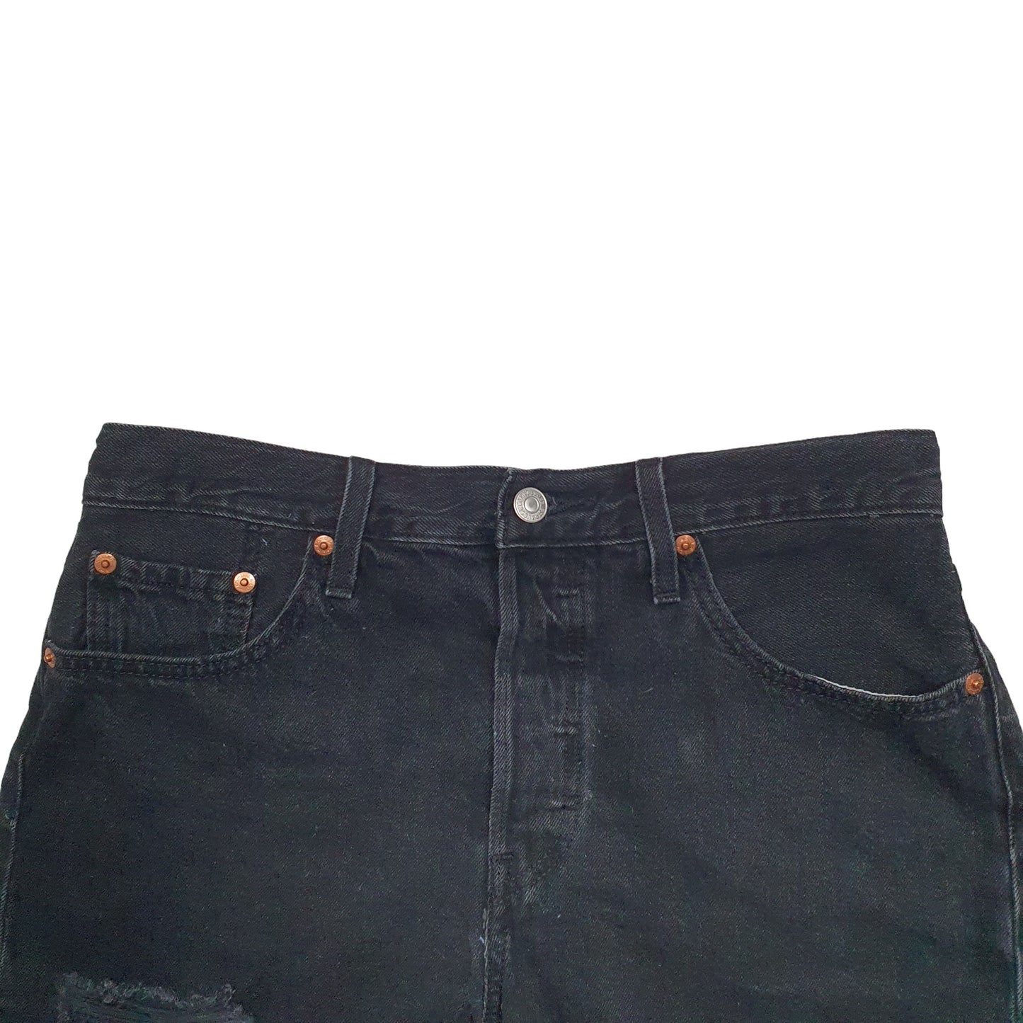 Womens Black Levis 501 Jorts Denim Shorts