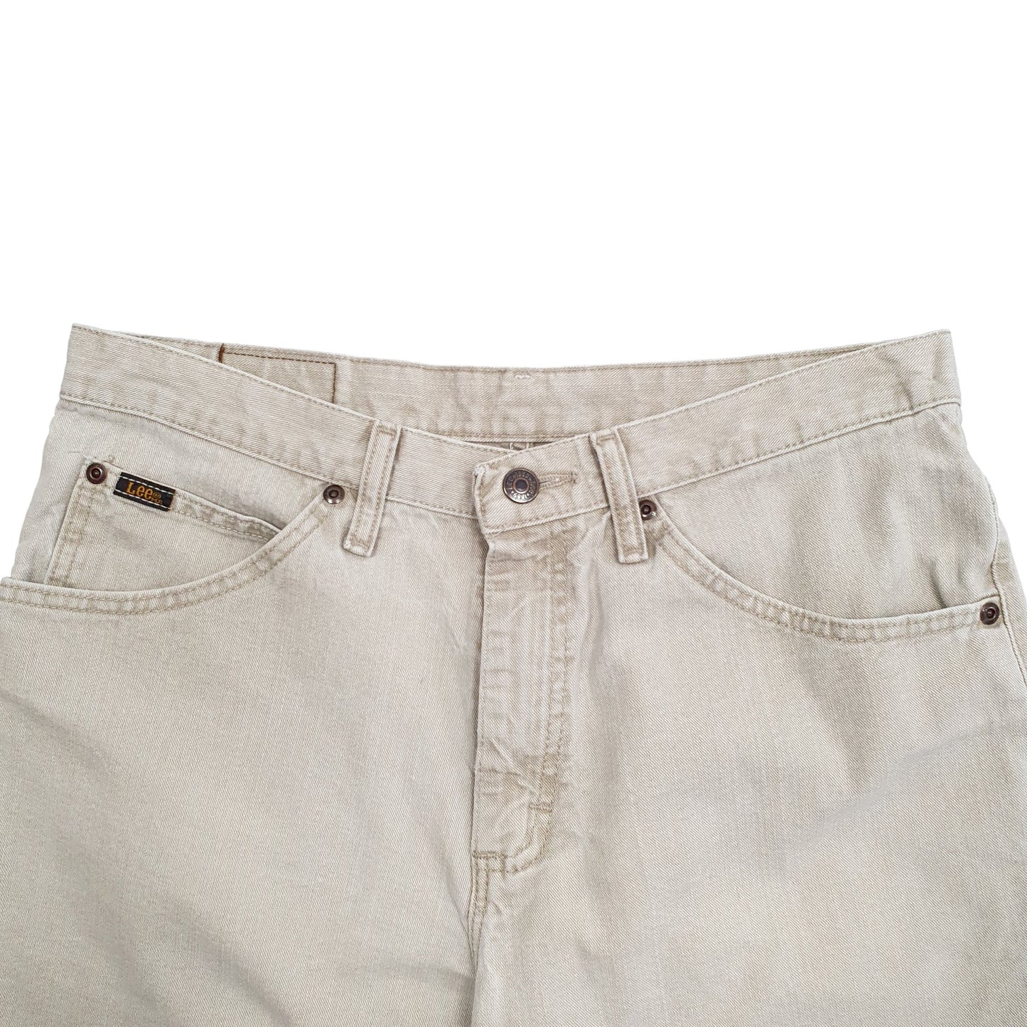 Mens Cream Lee  Denim Shorts