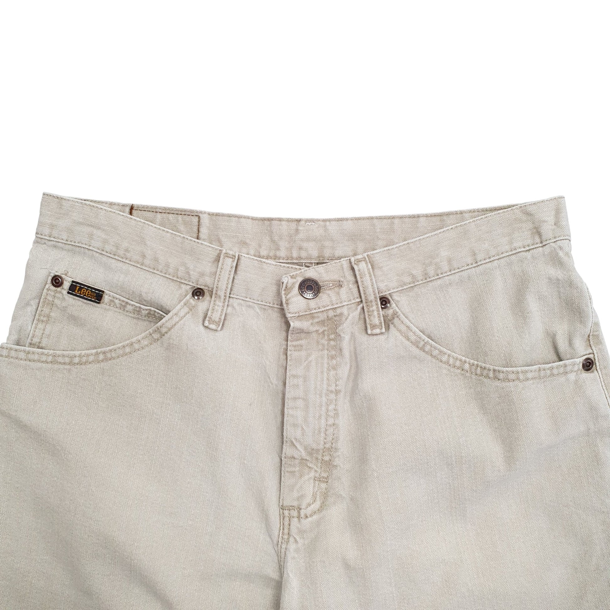 Mens Cream Lee  Denim Shorts