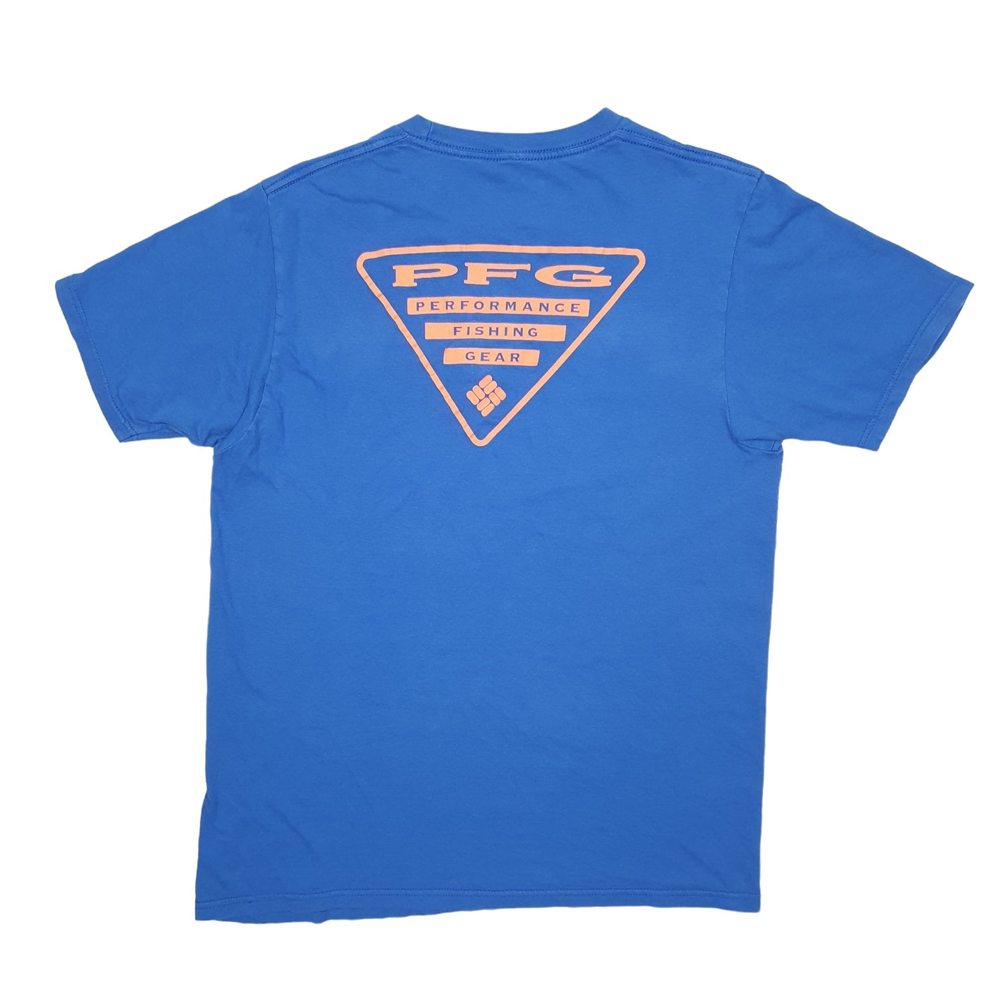 Mens Blue Columbia Sportswear PFG Fishing Short Sleeve T Shirt