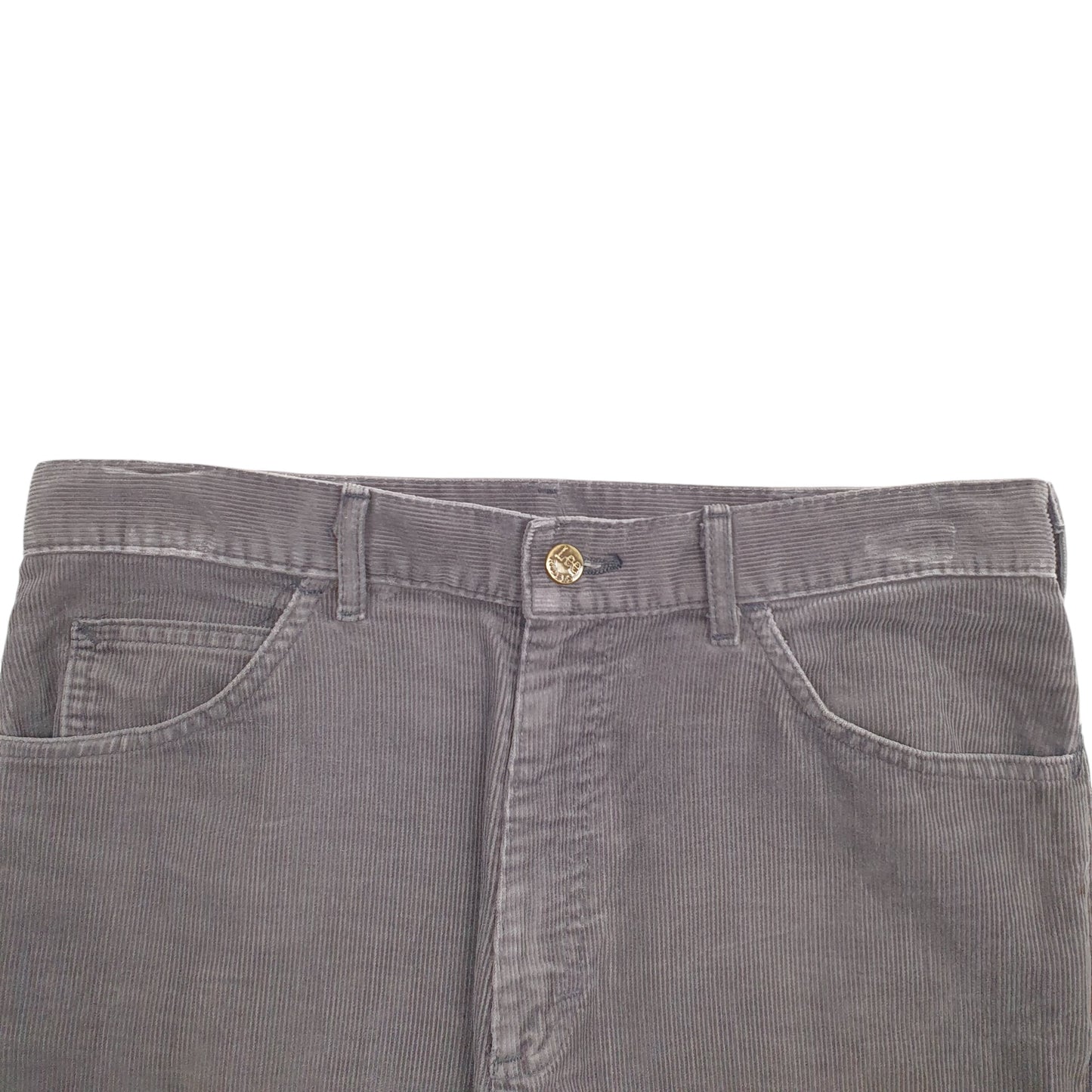 Mens Grey Lee  Corduroy Trousers