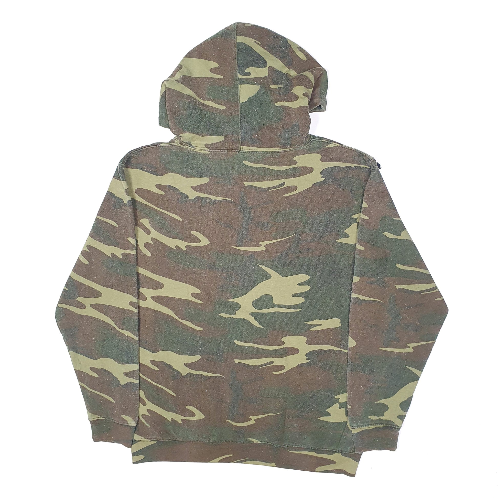 Mens Green Unbranded OG Dog Pitbull Camo Hoodie Jumper