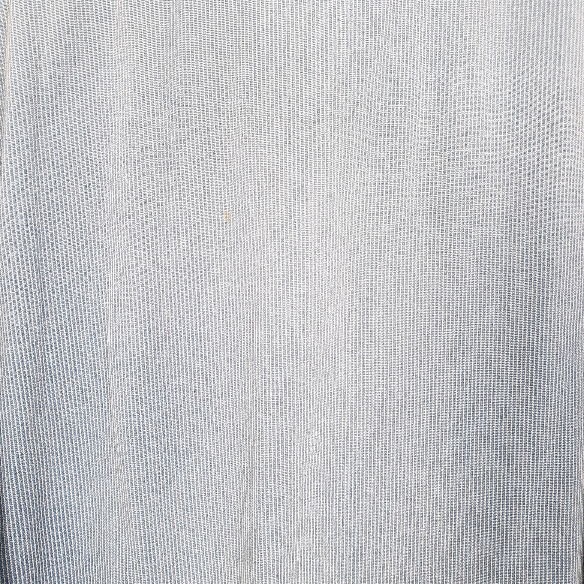 Mens Blue Diesel Workwear Garage Mechanic Hickory Railroad Long Sleeve Shirt