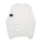 Mens White Stone Island  Crewneck Jumper