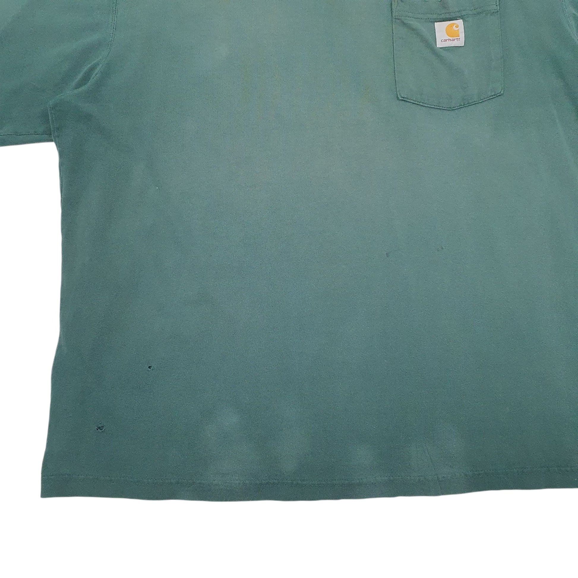 Mens Green Carhartt  Short Sleeve T Shirt