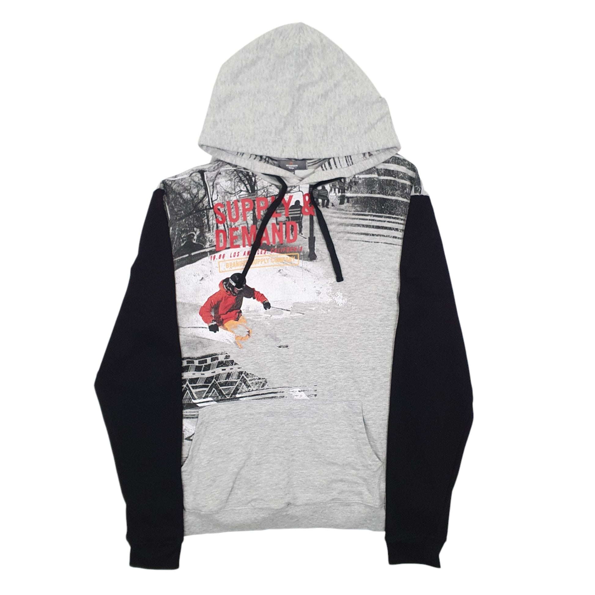 Mens Grey Mountain Ridge  Hoodie Jumper