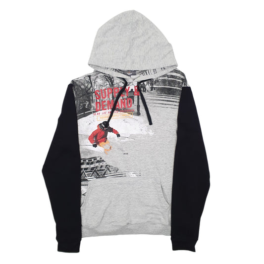 Mens Grey Mountain Ridge  Hoodie Jumper