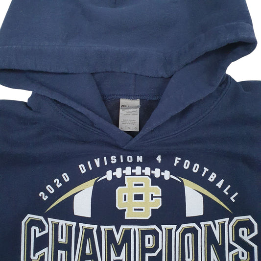 Mens Navy Gildan Football Hoodie Jumper