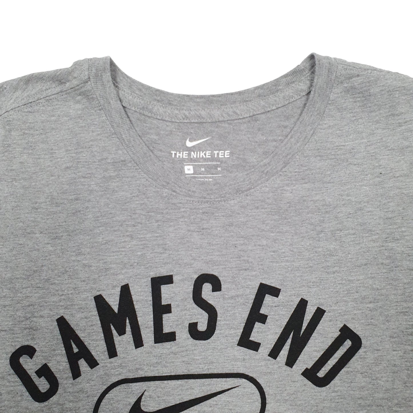 Mens Grey Nike Spellout Short Sleeve T Shirt