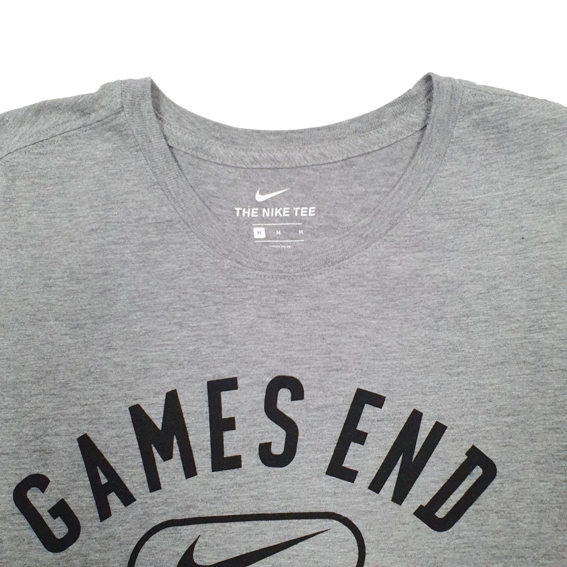 Mens Grey Nike Spellout Short Sleeve T Shirt