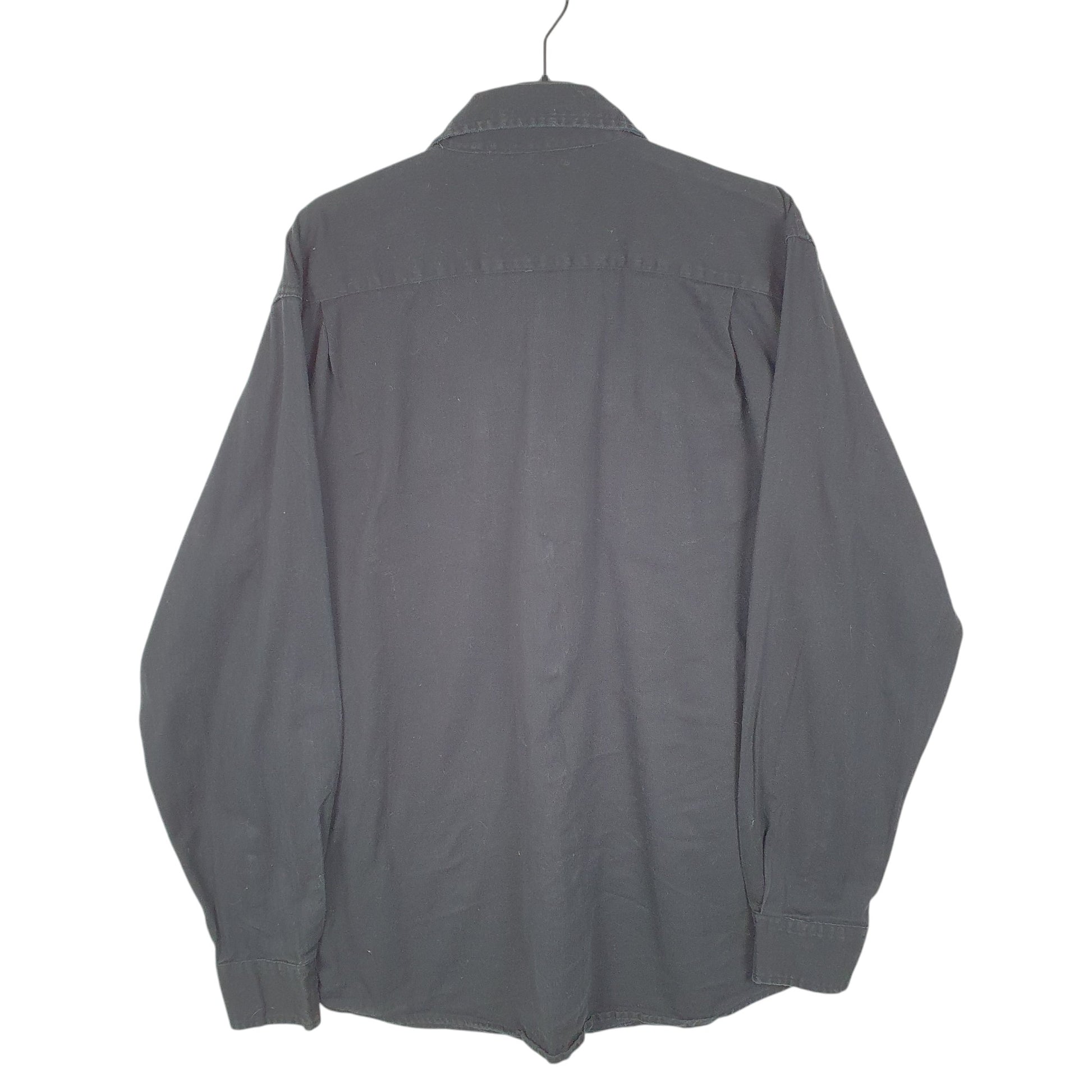 Mens Black Wrangler Workwear Overshirt Flex Comfort Long Sleeve Shirt