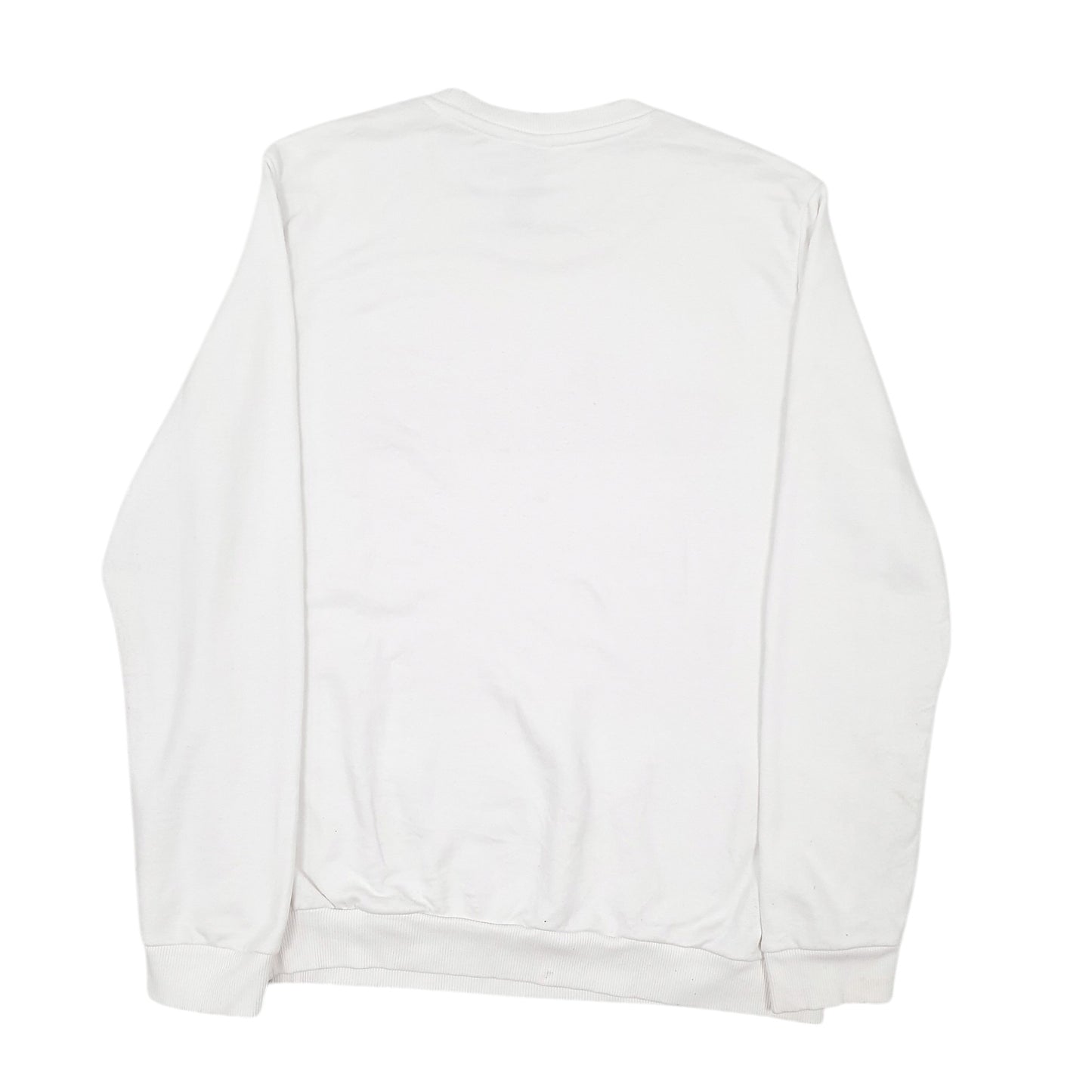 Womens White Adidas Spellout Crewneck Jumper