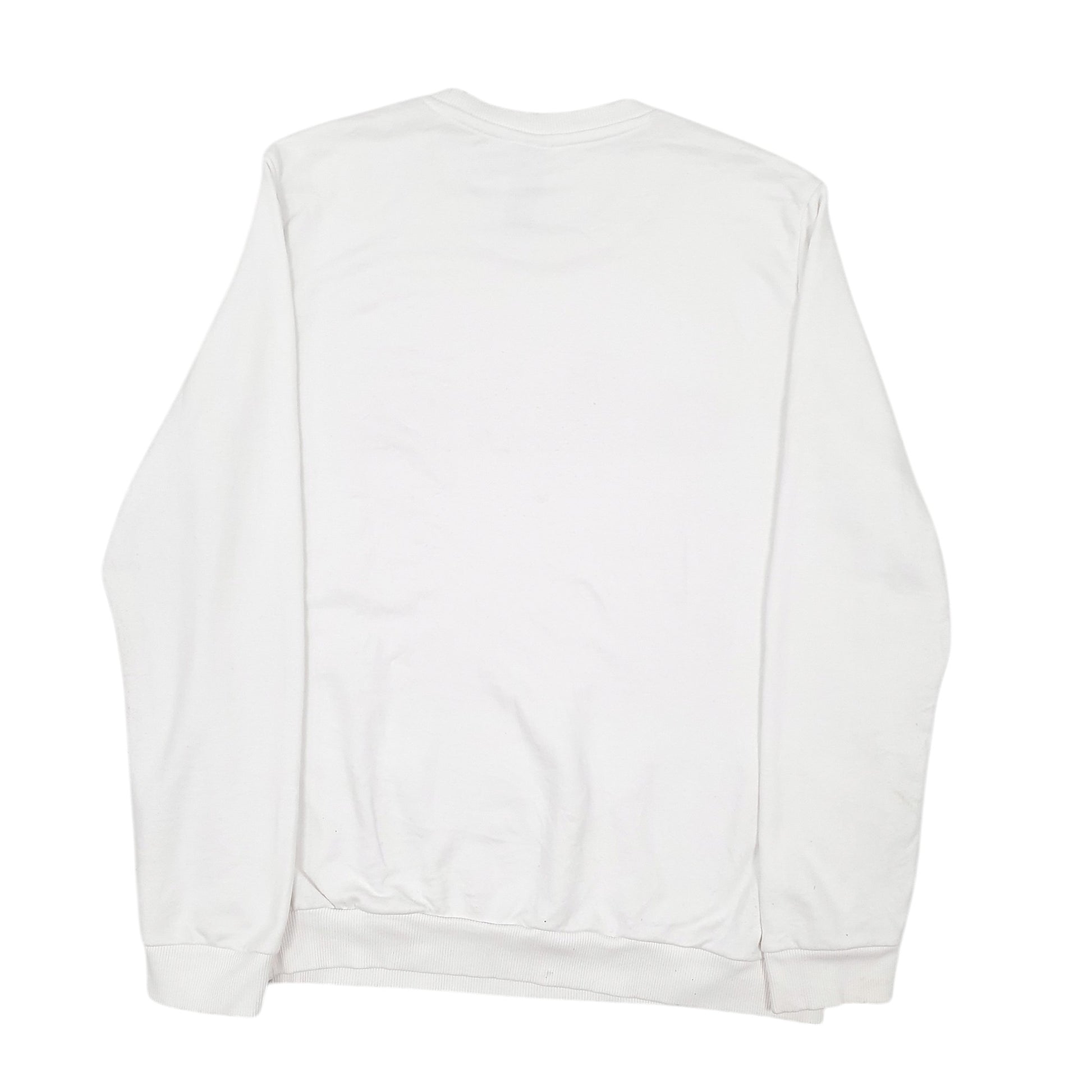 Womens White Adidas Spellout Crewneck Jumper