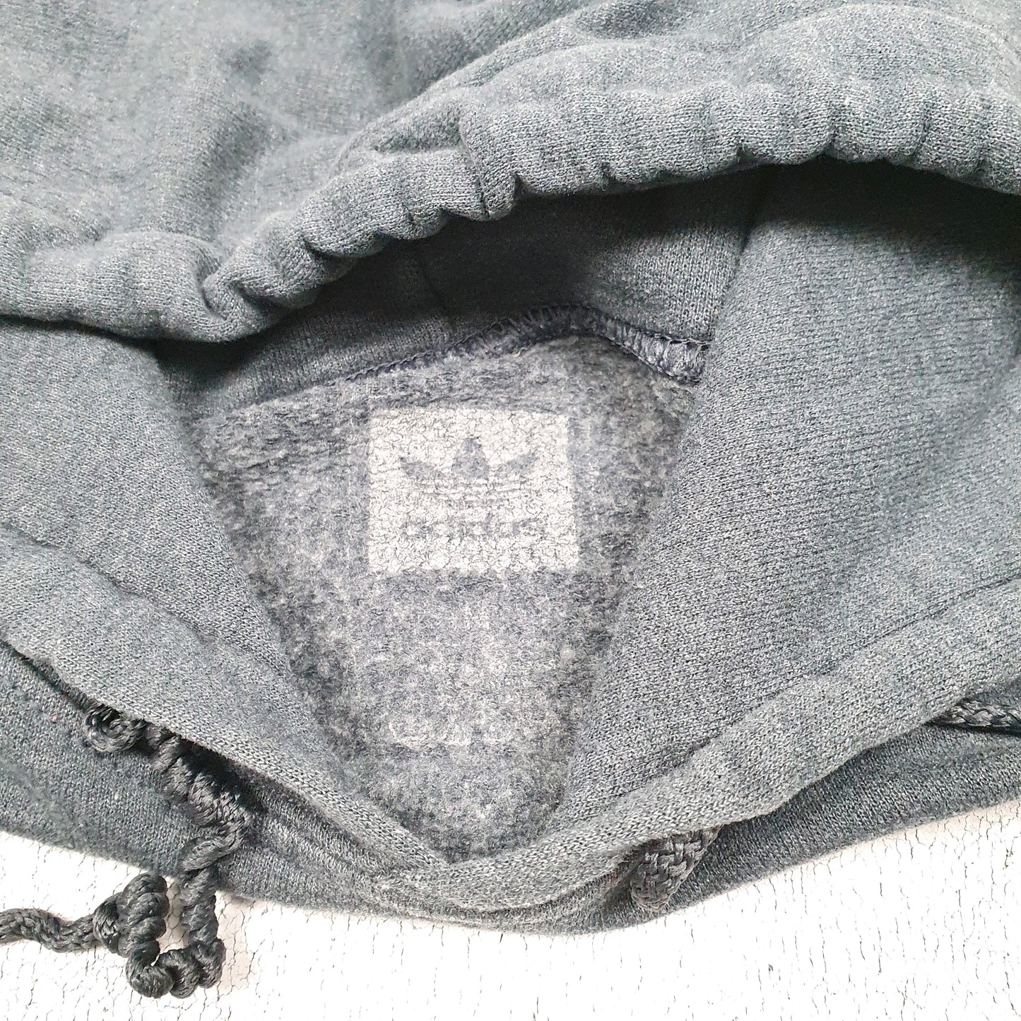 Mens Grey Adidas Spellout Hoodie Jumper