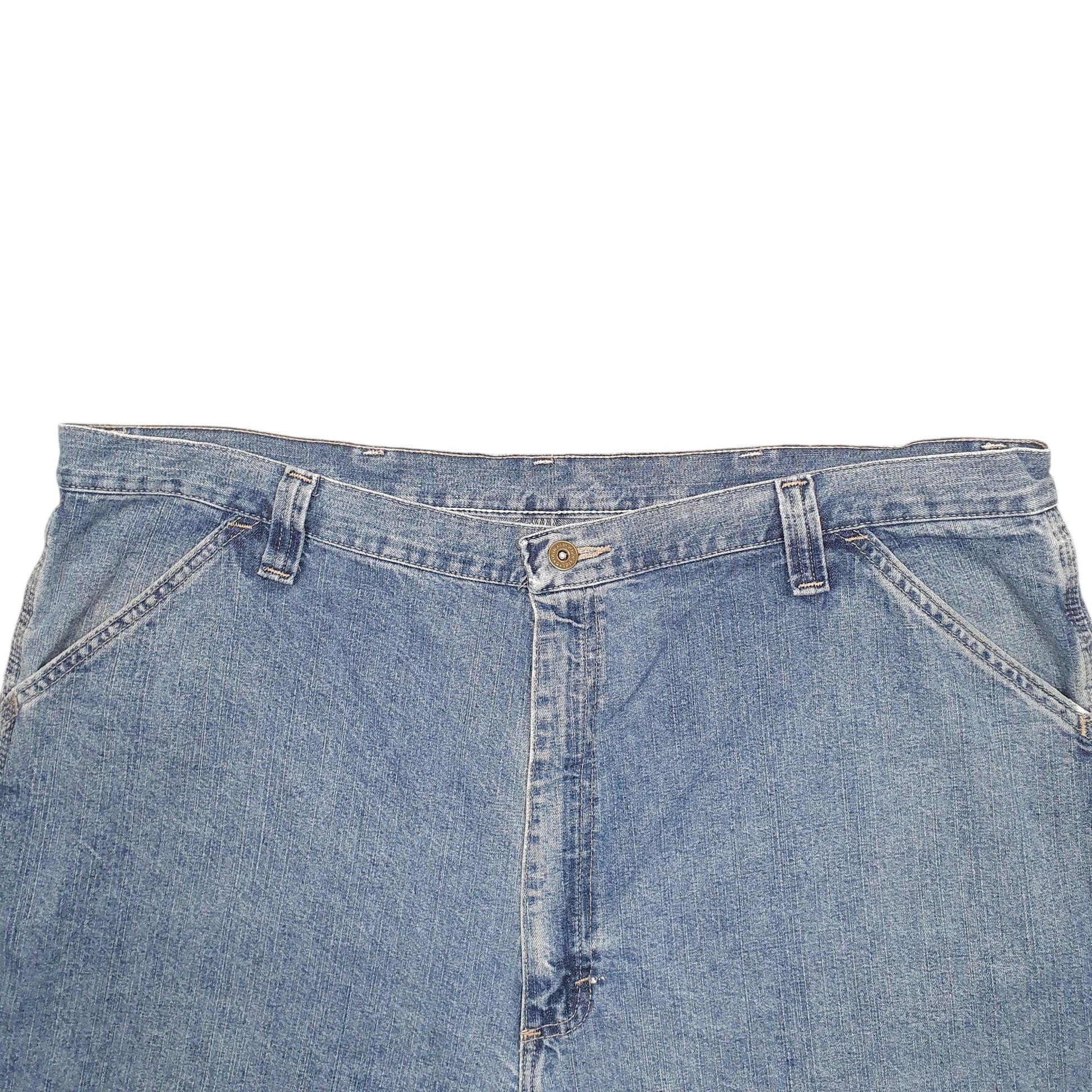 Mens Blue Wrangler Denim Jeans Jorts Carpenter Shorts