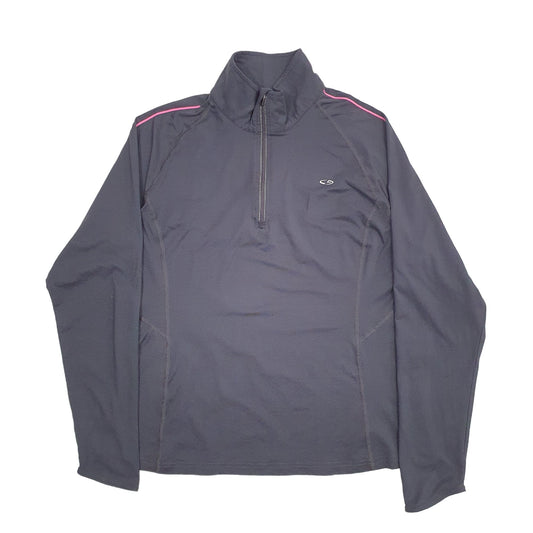 Womens Grey Champion Active Running Quarter Zip Jumper