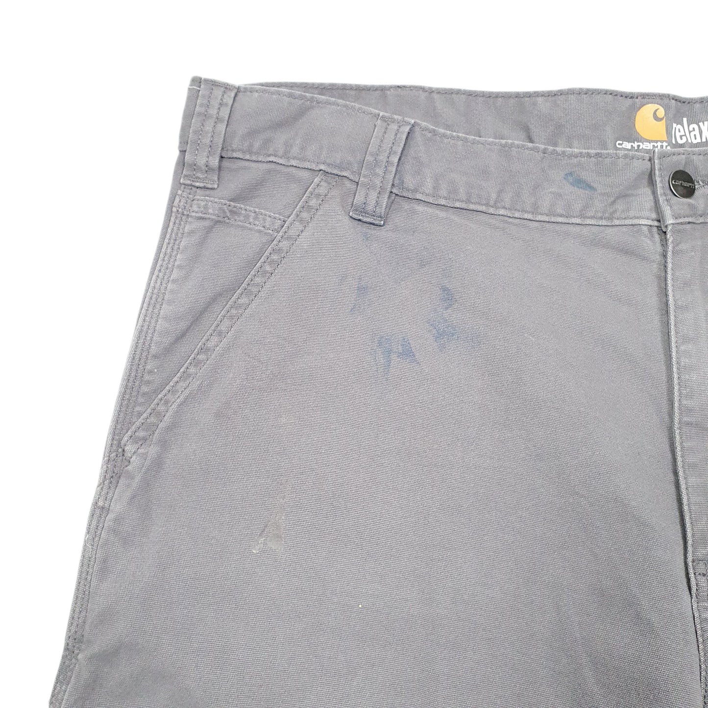 Mens Grey Carhartt Workwear Relaxed Carpenter Shorts
