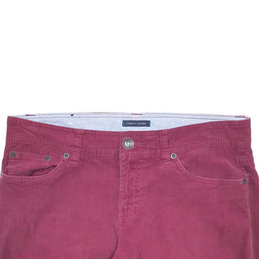 Womens Burgundy Tommy Hilfiger  Corduroy Trousers