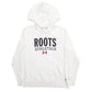 Mens White Roots Canada Spellout Hoodie Jumper