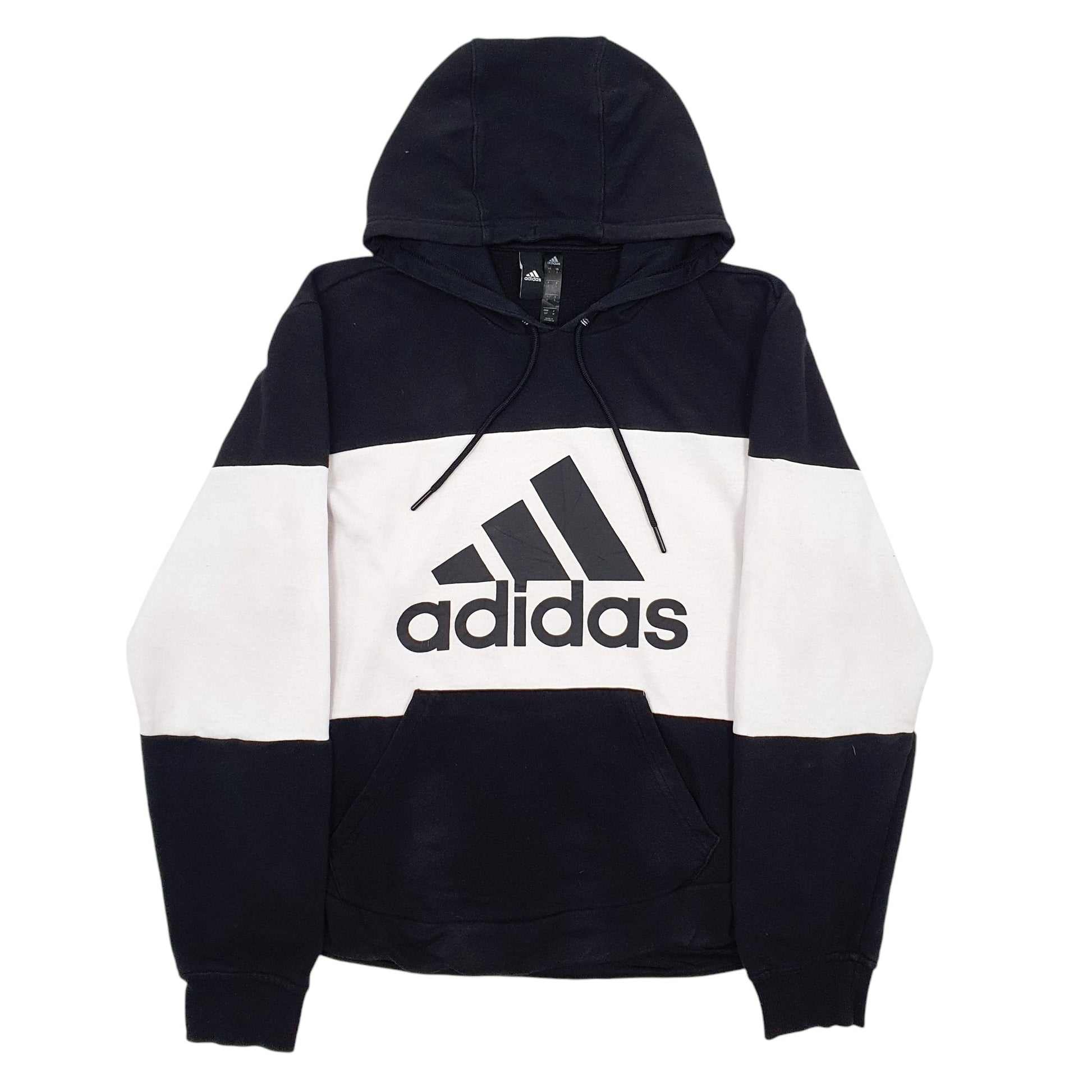 Womens Black Adidas Spellout Hoodie Jumper