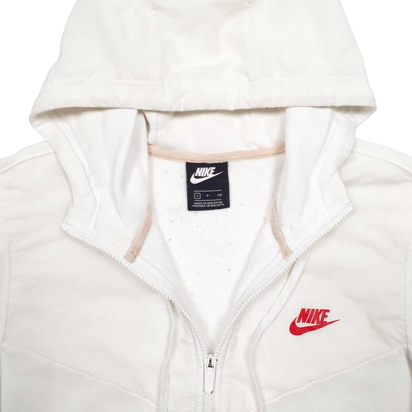 Mens White Nike  Full Zip Jumper
