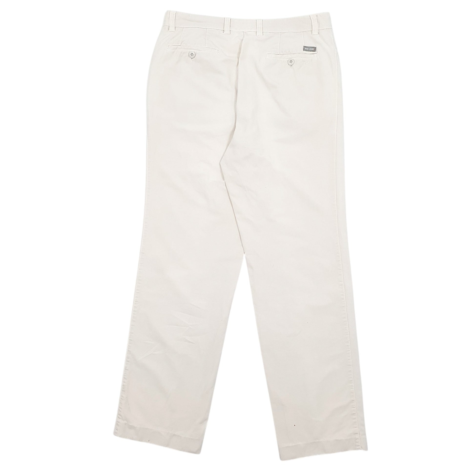 Mens Cream Hugo Boss Sport Chino Trousers