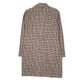 Mens Brown Pimkie Dogtooth Trench Longline Overcoat  Coat