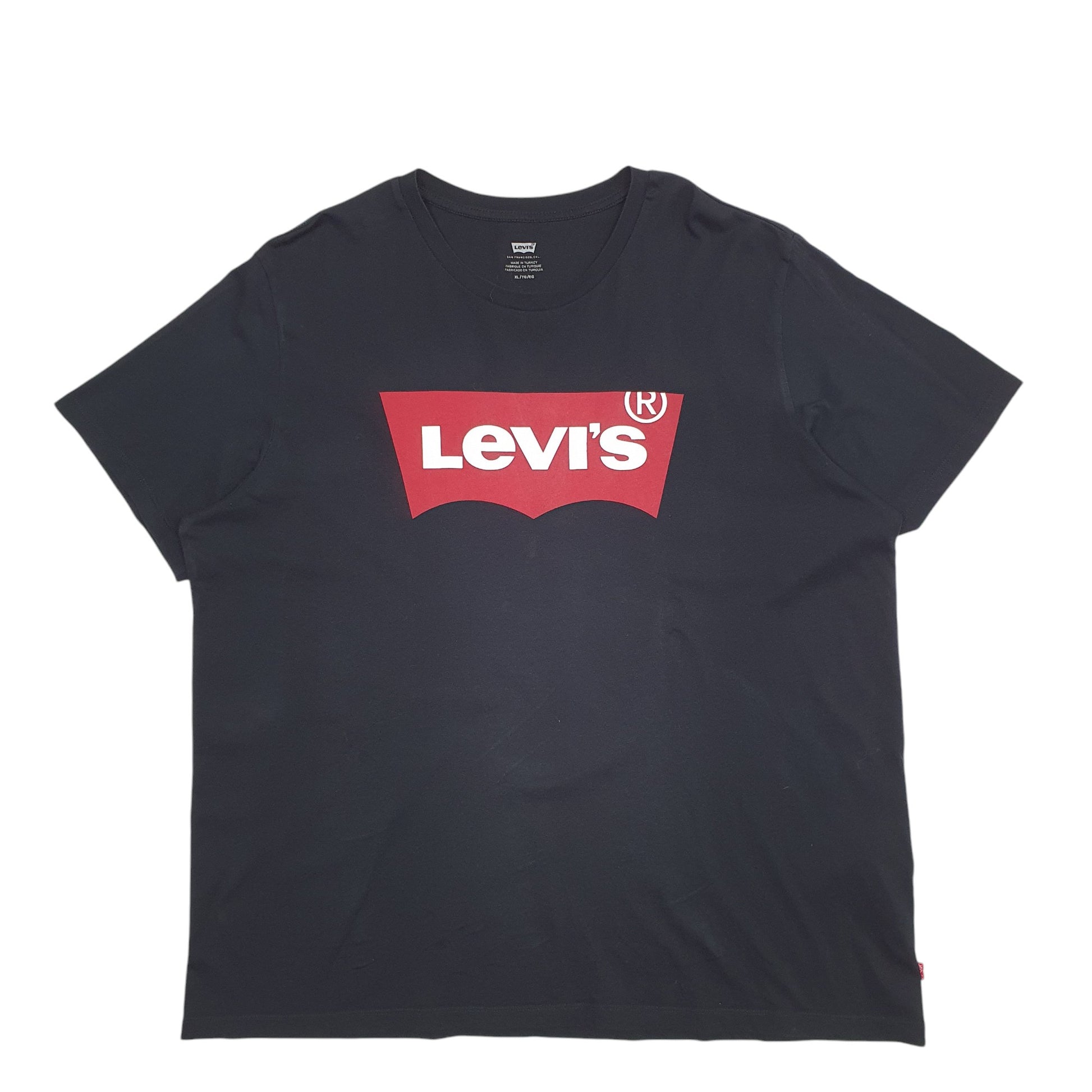 Mens Black Levis Spellout Short Sleeve T Shirt